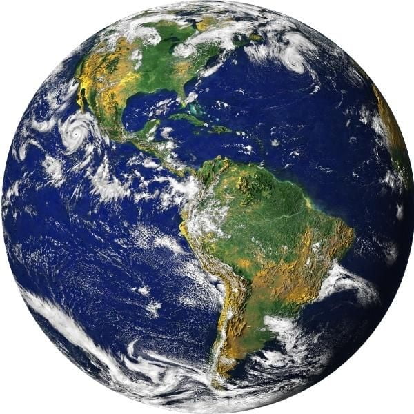 Imagen de la Tierra donde se ve América.