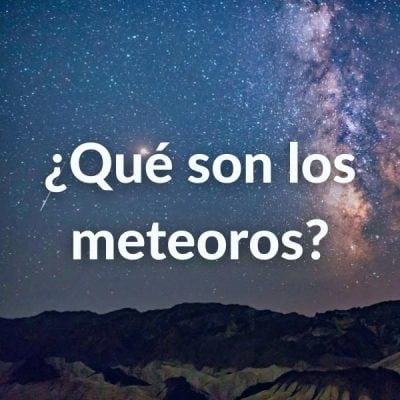 Foto de un meteoro atravesando la atmósfera y la siguiente pregunta sobre impresa: ¿Qué son los meteoros?