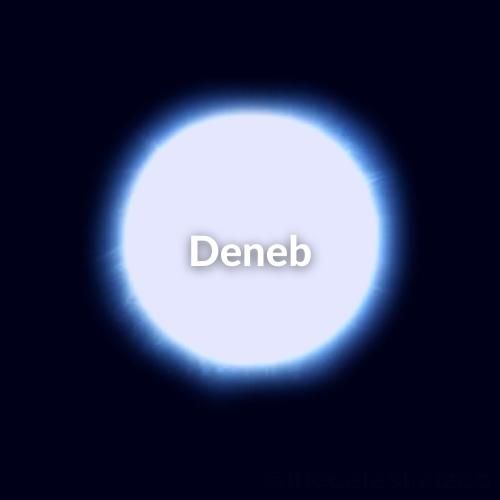 Imagen de la Wikipedia de la estrella Deneb en artículo sobre el triángulo de verano.