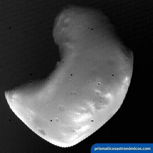 Foto del satélite del planeta Marte llamado Deimos.